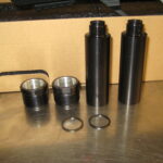 2 Custom AEA Harpoon 68cal CNC pellet holders & barrel adapters