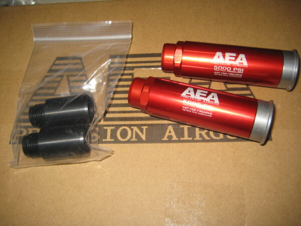 (2) New AEA Harpoon 11cc air cartridges w/ CNC 72cal inserts